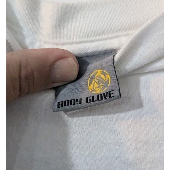 Vintage Body Glove T-Shirt White Red Logo Graphic Surf Retro 80s 90s - Medium - Picture 3 of 7